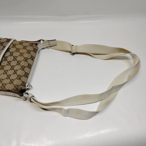 Authentic Gucci Brown Canvas Shoulder Bag mon388-111025 - Picture 6 of 16